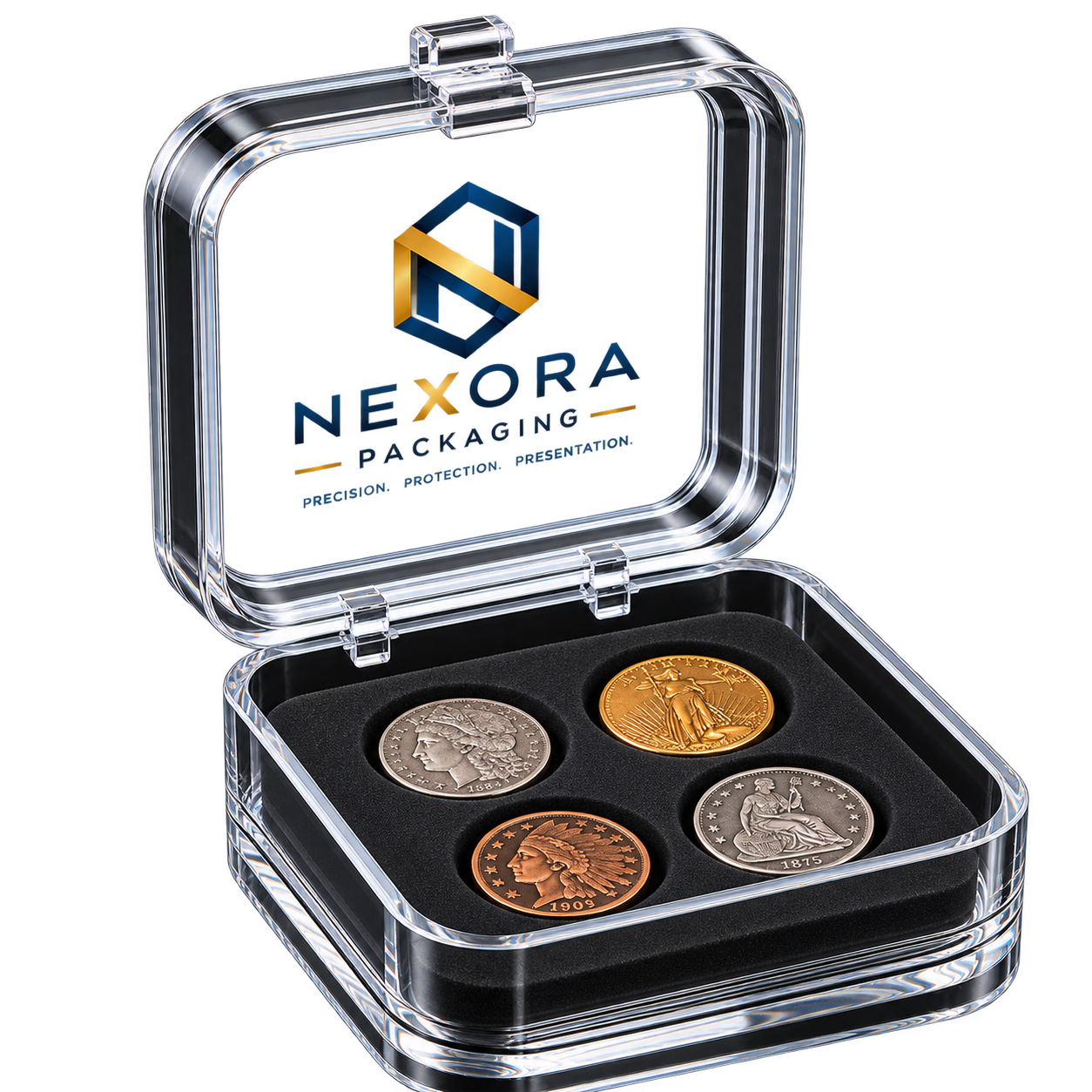Collectible item in a protective case